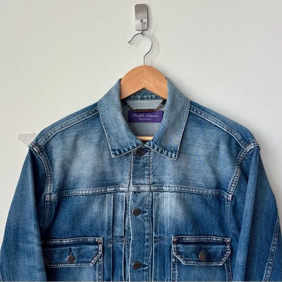 Ralph Lauren Purple Label Denim Jacket Men’s S Indigo Made in Italy Luxury